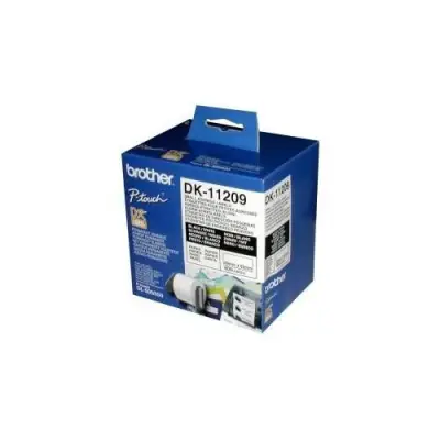 Etichete de hartie mici pentru adrese 62 mm x 29 mm, negru/alb, 800 buc, Brother DK11209