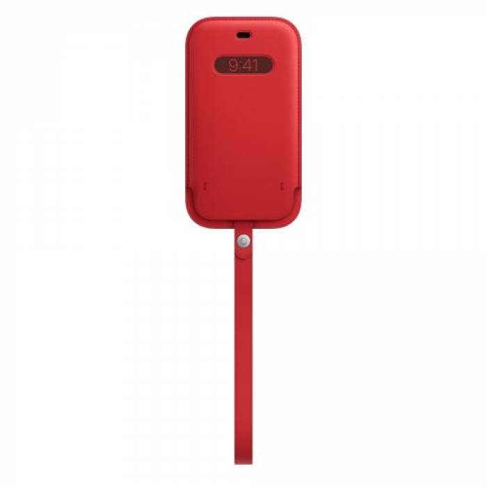 Etui Apple MagSafe Leather pentru iPhone 12/12 Pro, Red