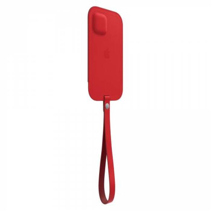 Etui Apple MagSafe Leather pentru iPhone 12/12 Pro, Red