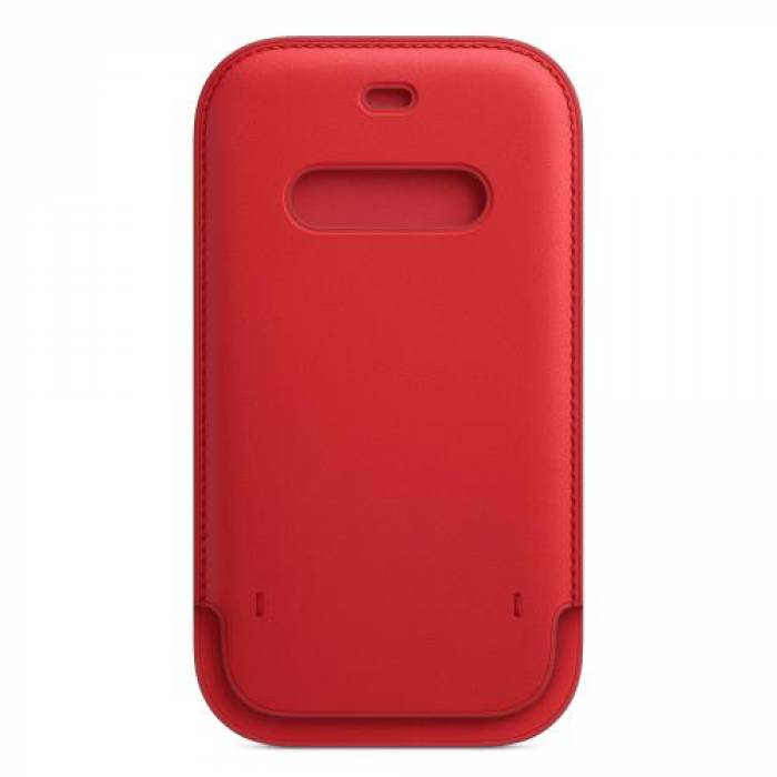 Etui Apple MagSafe Leather pentru iPhone 12/12 Pro, Red