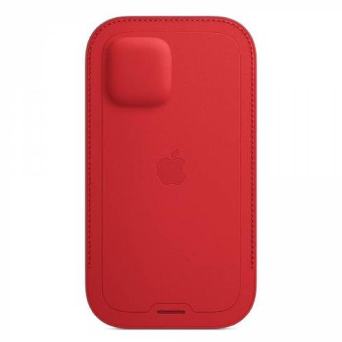 Etui Apple MagSafe Leather pentru iPhone 12/12 Pro, Red