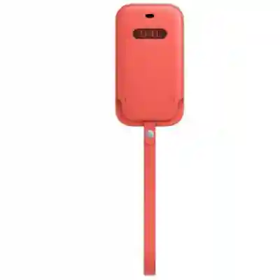 Etui Apple MagSafe Leather pentru iPhone 12 mini, Pink Citrus