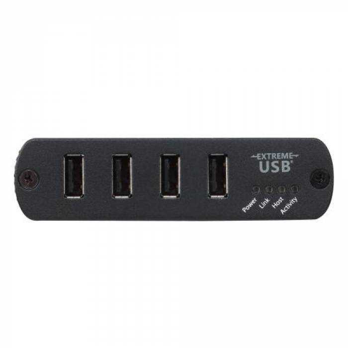 Extender ATEN UEH4002A, 4x USB 2.0, Black
