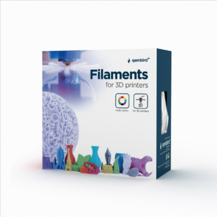 Filament curatare Gembird Polymer 3DP-CLN1.75-01, 1.75mm, 100g, White