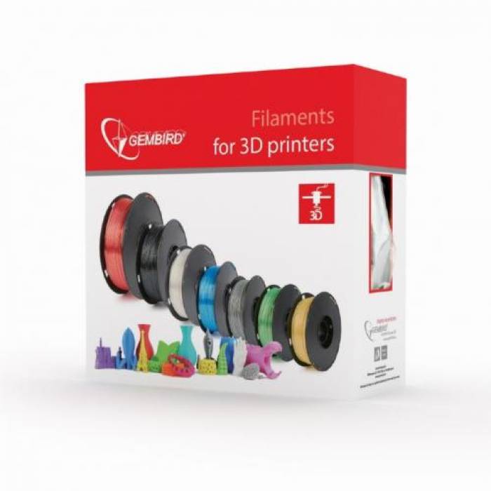 Filament Gembird ABS, 1.75mm, 1kg, Black