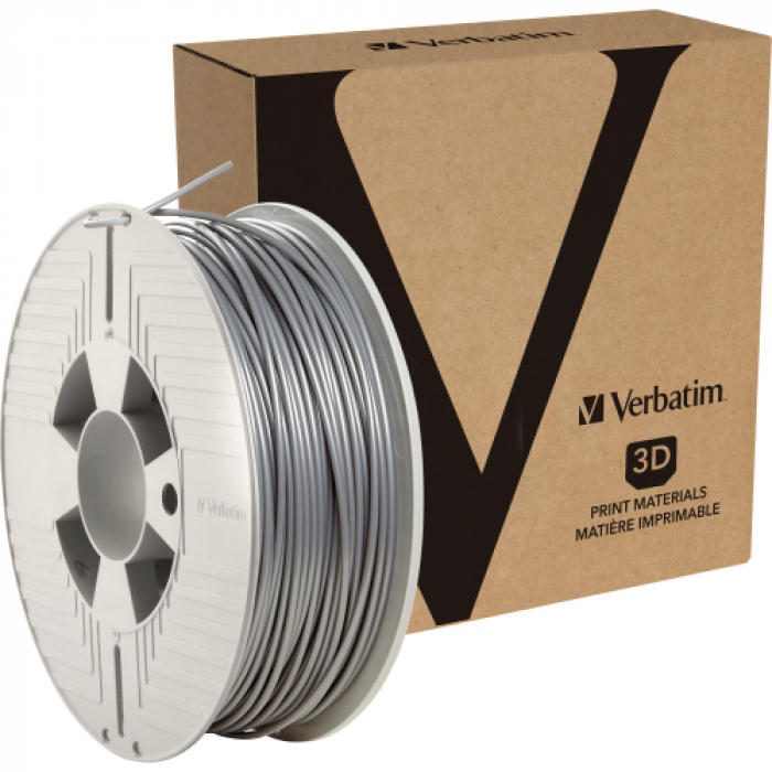 Filament Verbatim ABS, 2.85mm, 1Kg, Silver/ Metal