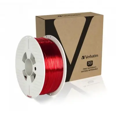 Filament Verbatim PET-G, 1.75mm, 1kg, Red Transparent