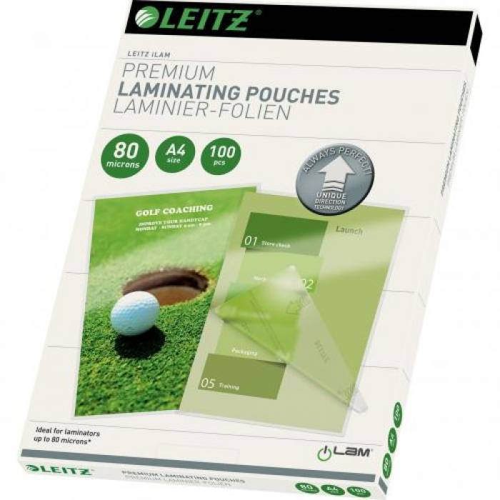 Folie pentru laminare la cald Leitz iLAM UDT A3, 80 microni, 100buc/set