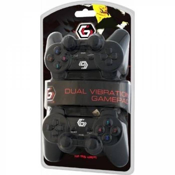 Gamepad Gembird JPD-UDV2-01 Double, USB, Black