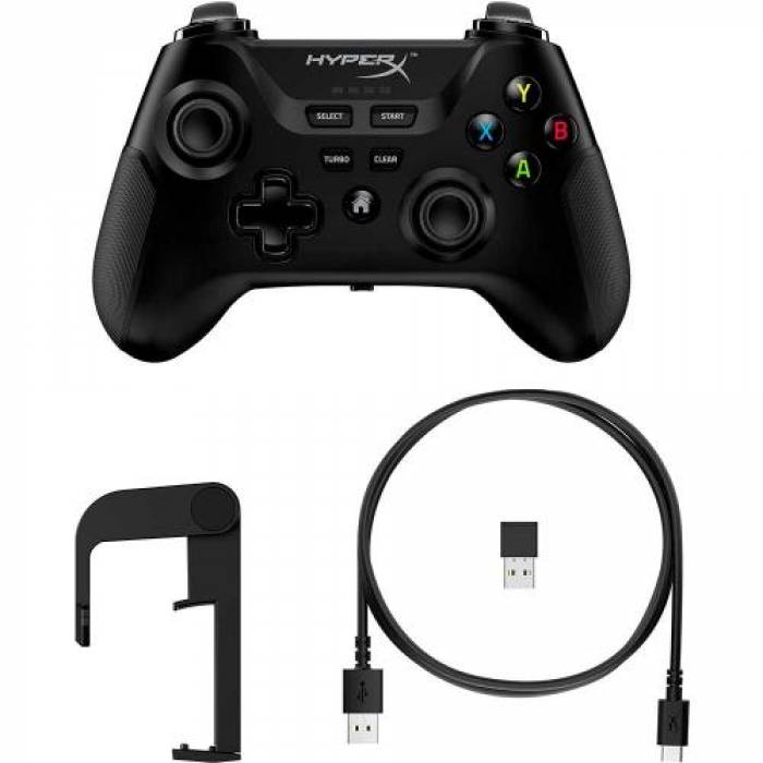 Gamepad HP HyperX Clutch, USB Wireless/Bluetooth, Black