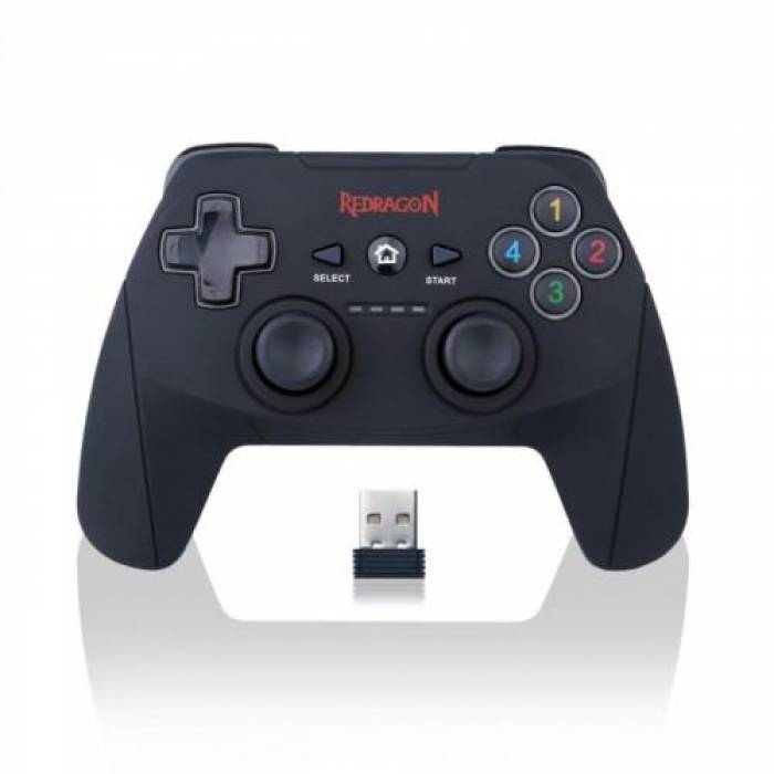 Gamepad Wireless Redragon Harrow, USB, Black