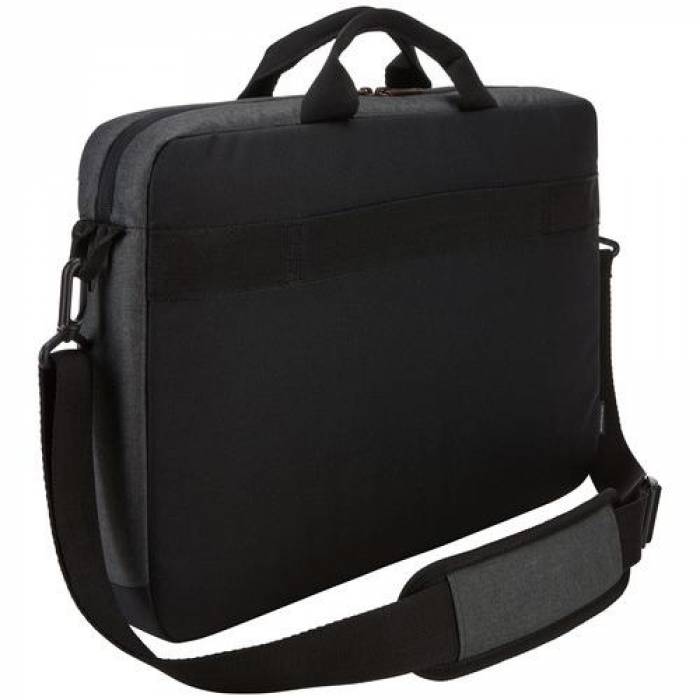 Geanta Case Logic Era Attache Obsidian pentru laptop de 15.6inch, Black