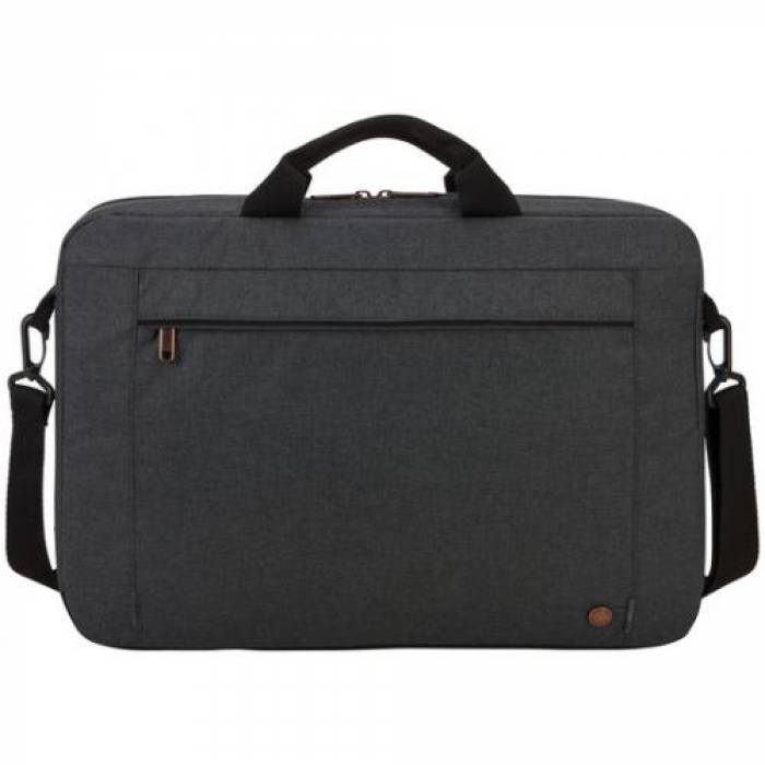 Geanta Case Logic Era Attache Obsidian pentru laptop de 15.6inch, Black