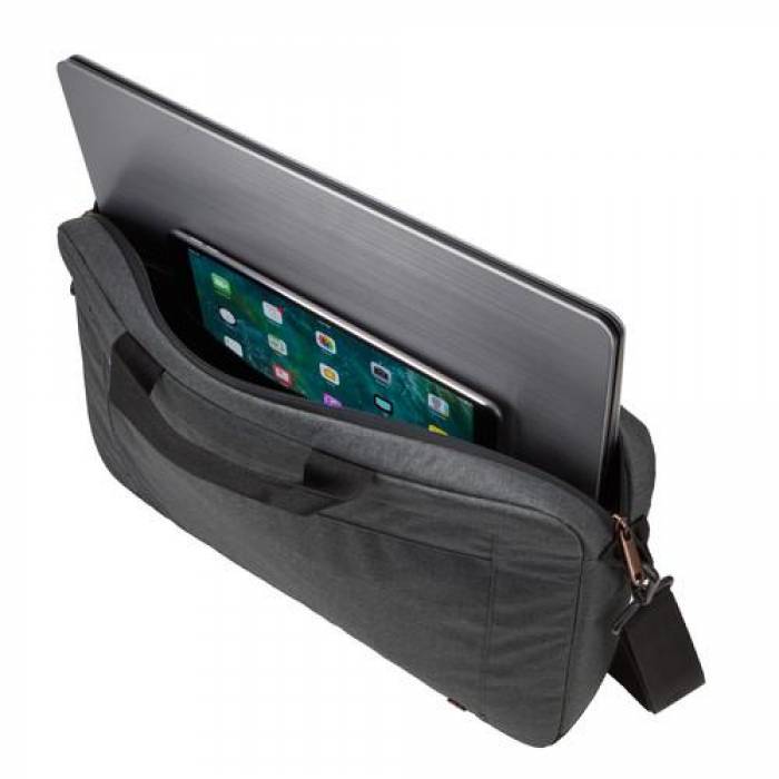 Geanta Case Logic Era Attache Obsidian pentru laptop de 15.6inch, Black