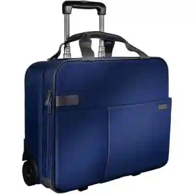 Geanta Leitz Smart Traveller Complete cu 2 rotile pentru laptop 15.6inch, Blue-Violet