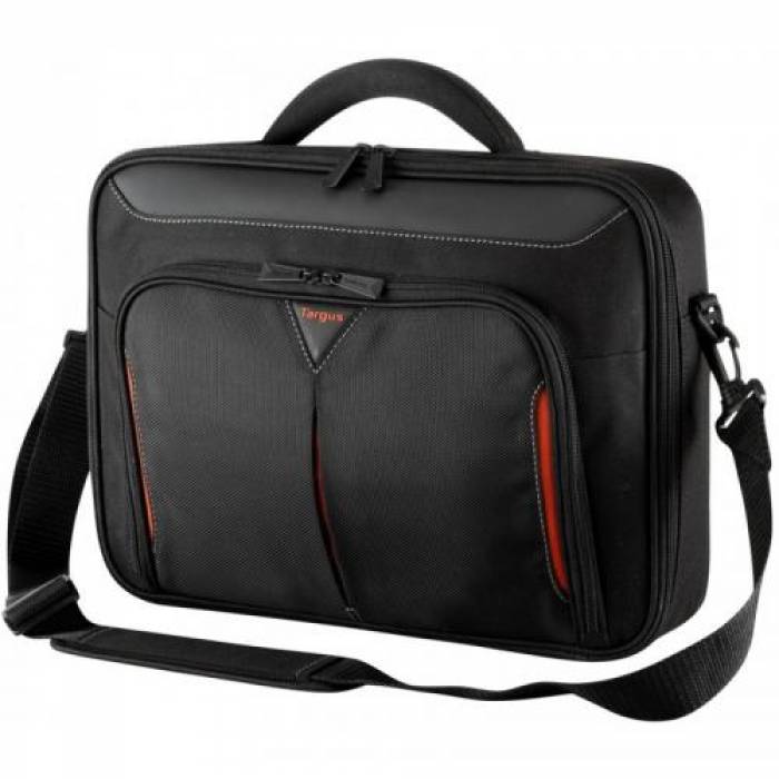 Geanta Targus Classic+ Clamshell Black/Red pentru laptop de 18 inch 