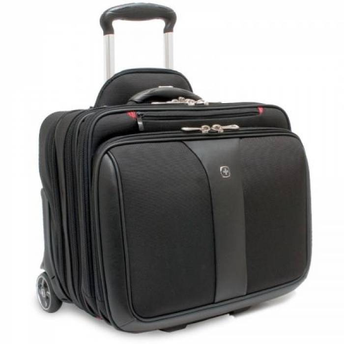 Geanta Trolley Wenger Patriot black-grey pentru laptop de 17inch