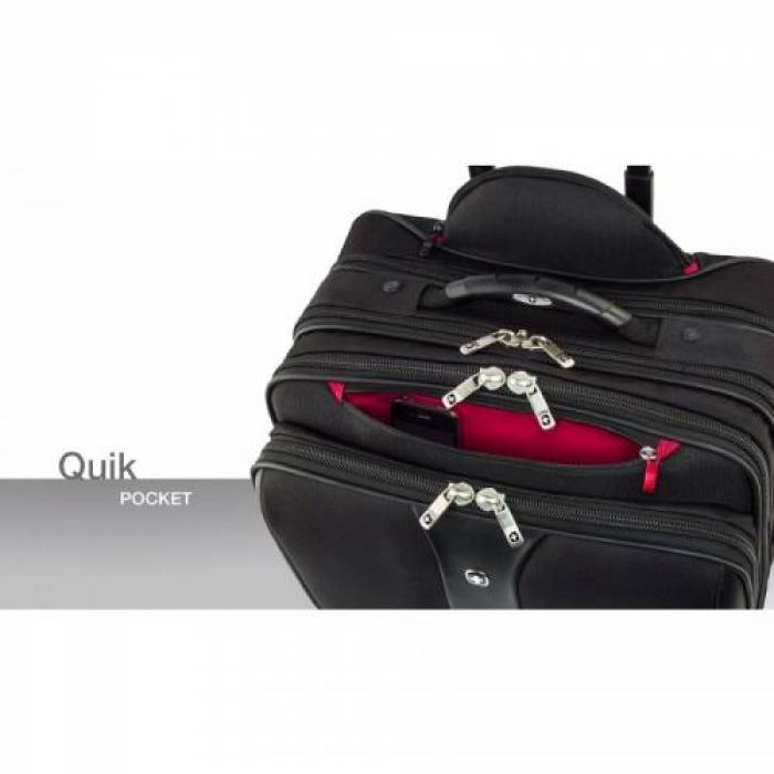 Geanta Trolley Wenger Patriot black-grey pentru laptop de 17inch