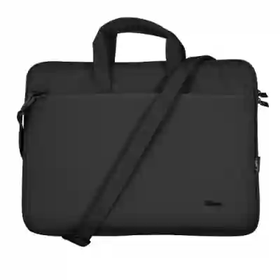 Geanta Trust Bologna Bag ECO Slim pentru laptop de 16inch, Black