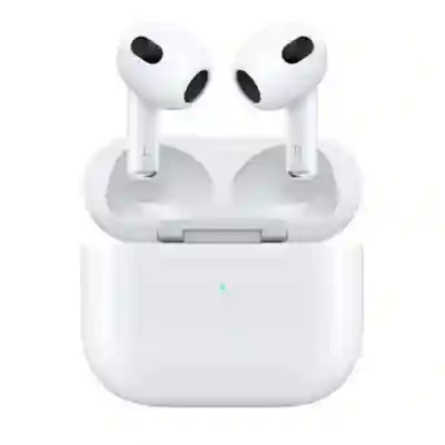 Handsfree Apple AirPods 3rd generation, White + Carcasa incarcare