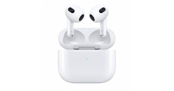 Handsfree Apple AirPods 3rd generation, White + Carcasa incarcare