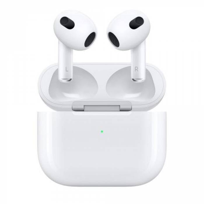 Handsfree Apple AirPods 3rd generation, White + Carcasa incarcare