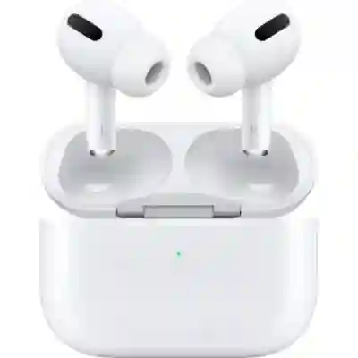 Handsfree Apple AirPods Pro (2021), White + Carcasa incarcare MagSafe