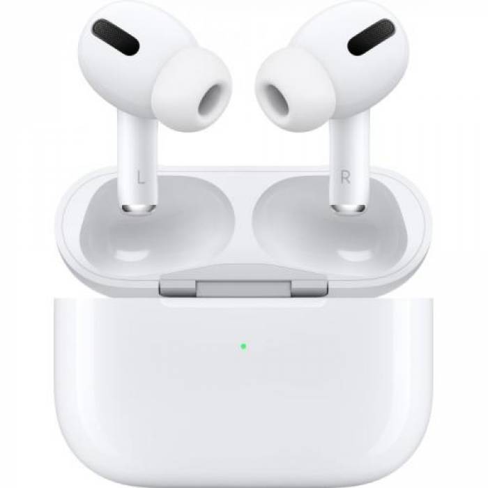 Handsfree Apple AirPods Pro (2021), White + Carcasa incarcare MagSafe