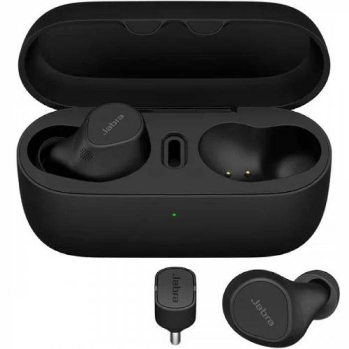 Handsfree Jabra Evolve2 Buds Microsoft, Black + Incarcator wireless