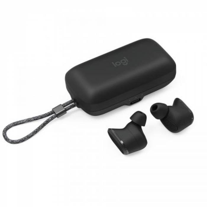 Handsfree Logitech Zone True Wireless, Bluetooth/Wireless, Graphite