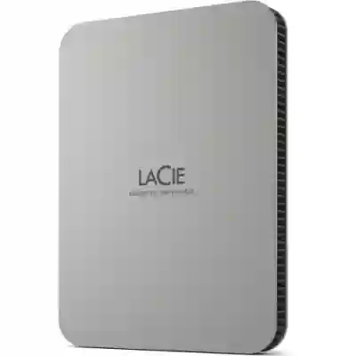 Hard Disk portabil LaCie by Seagate Mobile Drive V2 4TB, USB 3.0, 2.5inch, Moon Silver