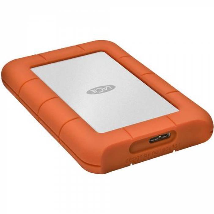 Hard Disk Portabil LaCie by Seagate Rugged Mini 5TB, USB 3.0, Orange