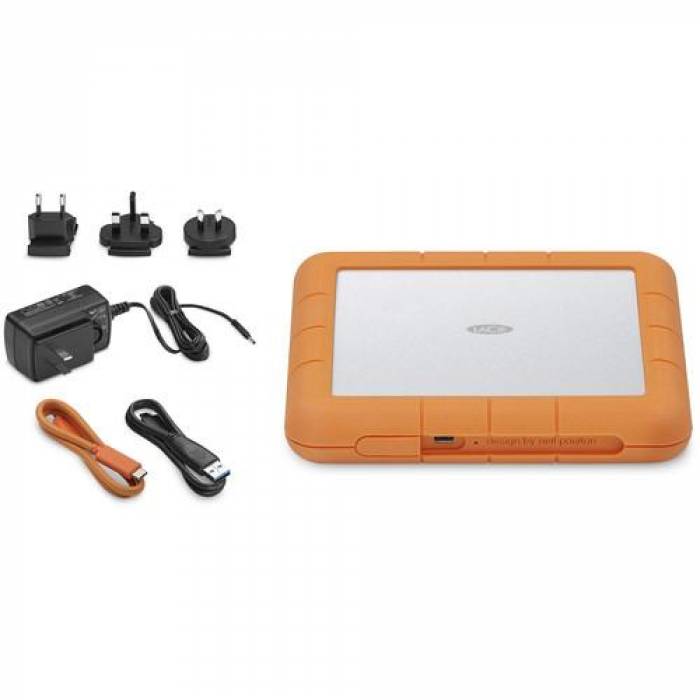 Hard Disk Portabil LaCie by Seagate Rugged Raid Shuttle, 8TB, USB 3.0, 2.5inch