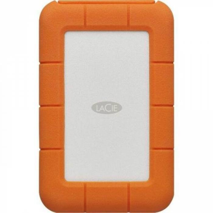 Hard Disk portabil LaCie by Seagate Rugged Secure, 2TB, USB-C, Orange