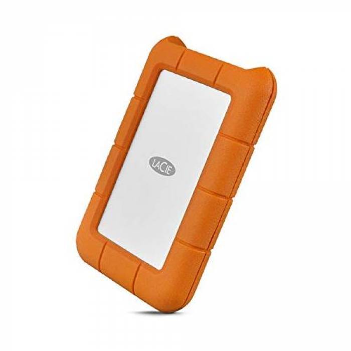 Hard Disk portabil LaCie by Seagate Rugged Secure, 2TB, USB-C, Orange