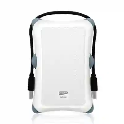 Hard Disk portabil Silicon Power Armor A30 2TB, USB 3.1, 2.5inch, White