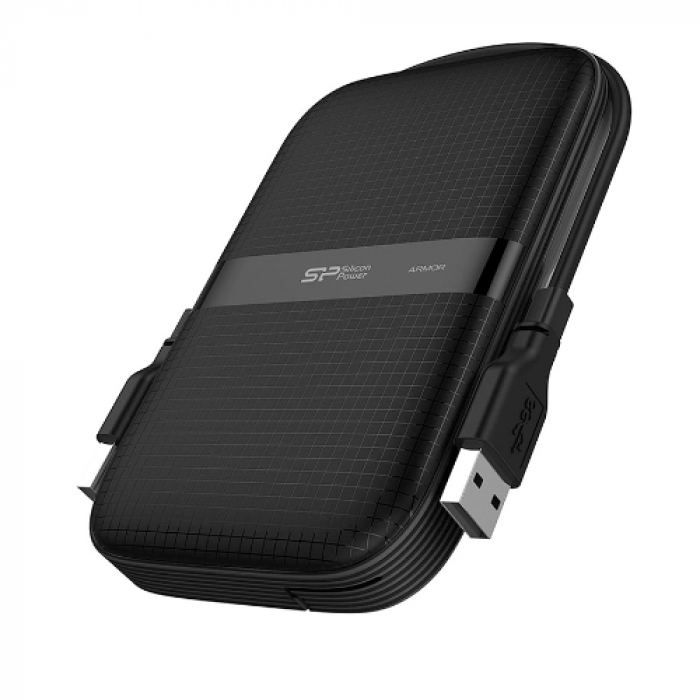 Hard Disk portabil Silicon Power Armor A60 2TB, USB 3.0, 2.5 inch, Black