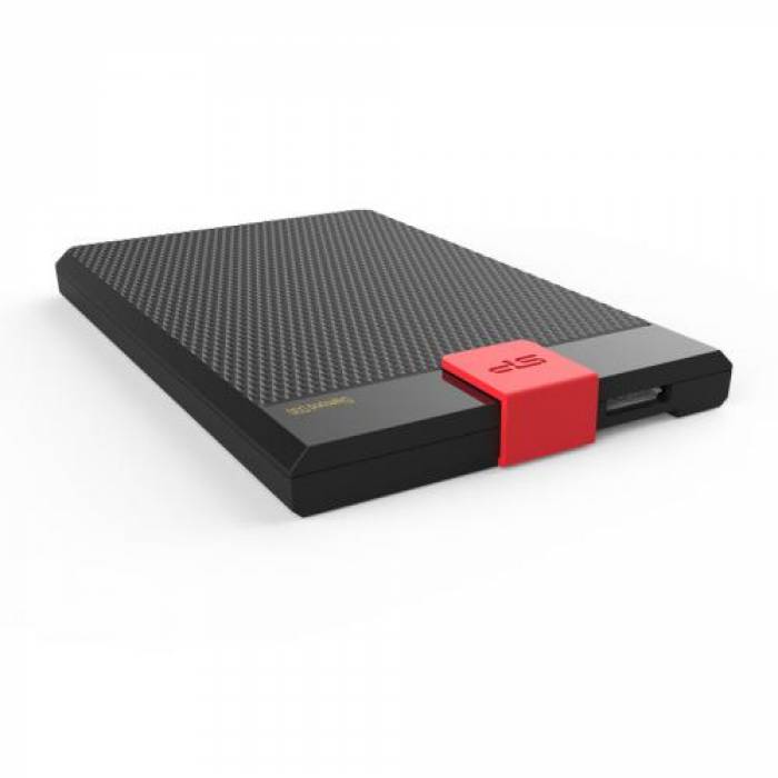 Hard Disk portabil Silicon Power Diamond D30 1TB, USB 3.1, 2.5 inch, Black-Red