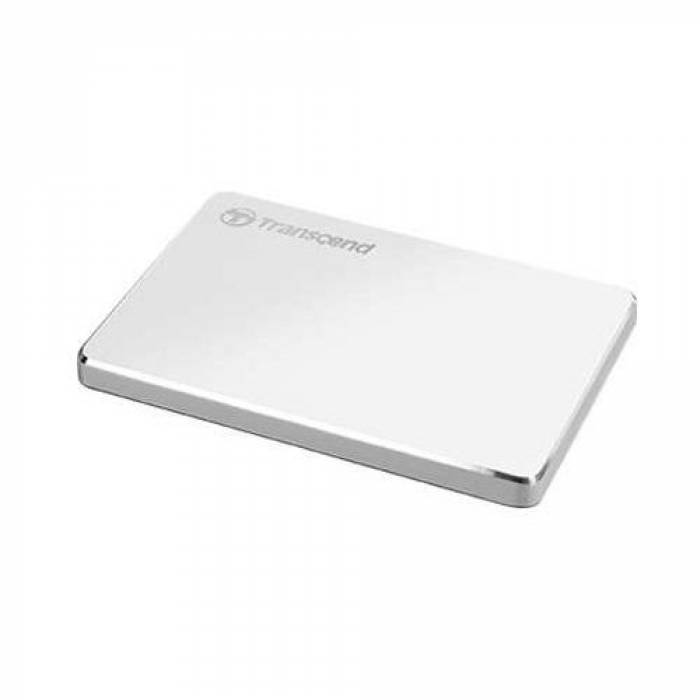 Hard Disk portabil Transcend StoreJet 25C3S 1TB, USB 3.1 Tip C, 2.5inch, Silver