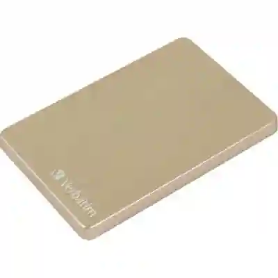 Hard Disk portabil Verbatim Store 'n' Go ALU Slim 1TB, USB 3.0, 2.5inch, Gold