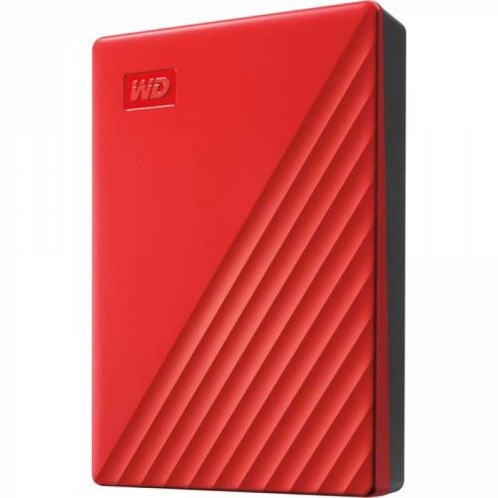 Hard Disk Portabil Western Digital My Passport, 4TB, USB 3.2, 2.5inch, Red