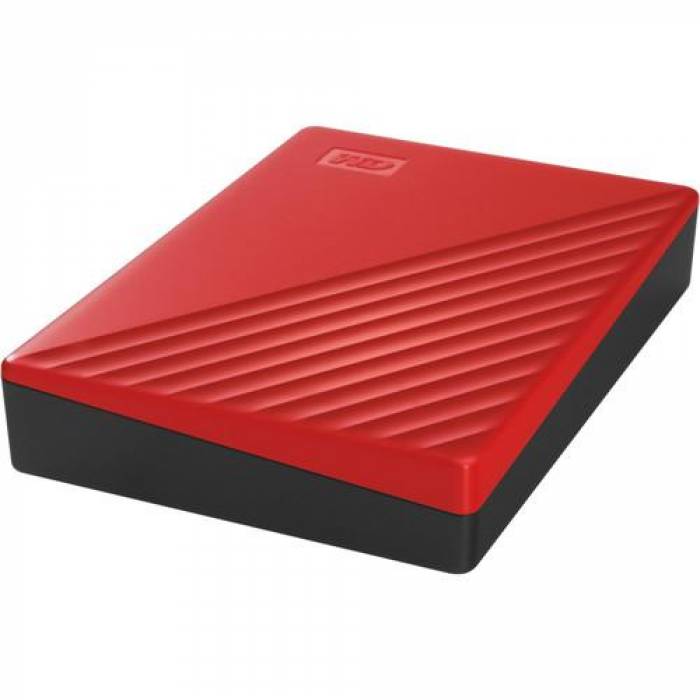 Hard Disk Portabil Western Digital My Passport, 4TB, USB 3.2, 2.5inch, Red