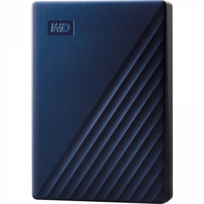 Hard disk Portabil Western Digital My Passport 5TB, USB 3.1, Midnight Blue, 2.5inch - compatibil Mac