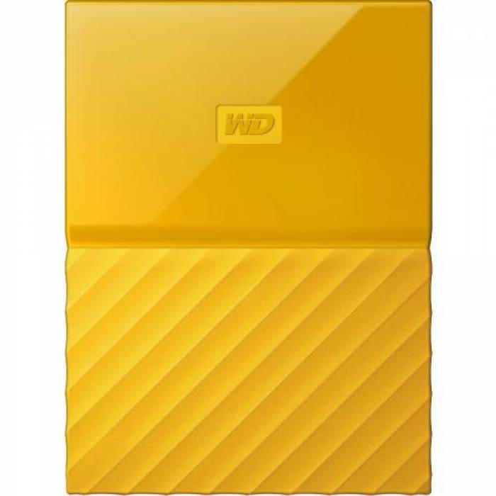 Hard disk portabil Western Digital My Passport New 1TB, Yellow, 2.5inch