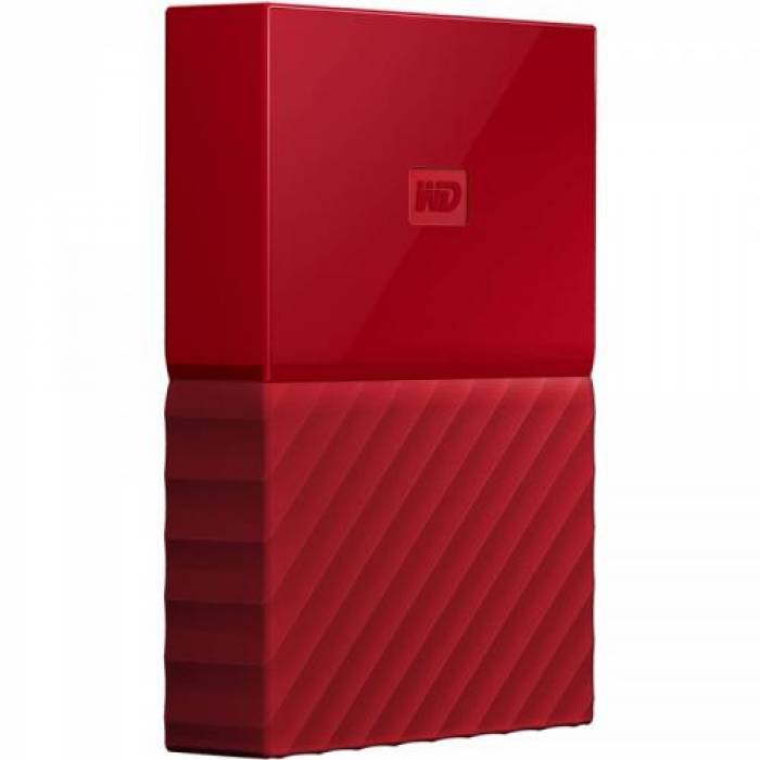 Hard disk Portabil Western Digital My Passport New 4TB, Red, 2.5inch