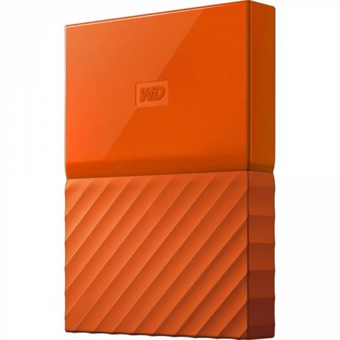 Hard Disk Portabil Western Digital My Passport Orange 2TB, USB 3.1, 2.5inch