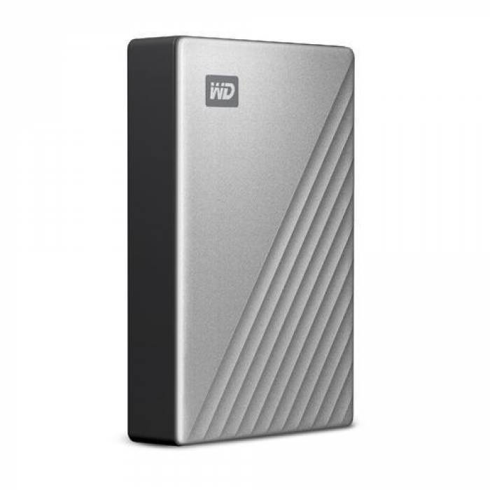 Hard Disk portabil Western Digital My Passport Ultra 4TB, USB3.1, 2.5inch, Silver