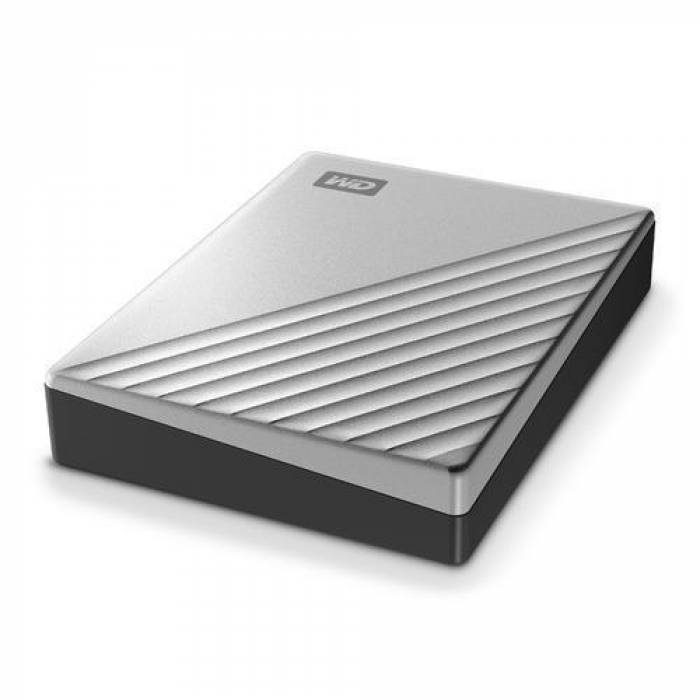 Hard Disk portabil Western Digital My Passport Ultra 4TB, USB3.1, 2.5inch, Silver