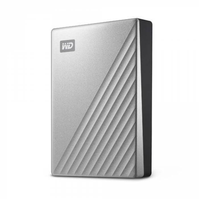 Hard Disk portabil Western Digital My Passport Ultra for Mac 4TB, USB3.1, 2.5inch, Silver