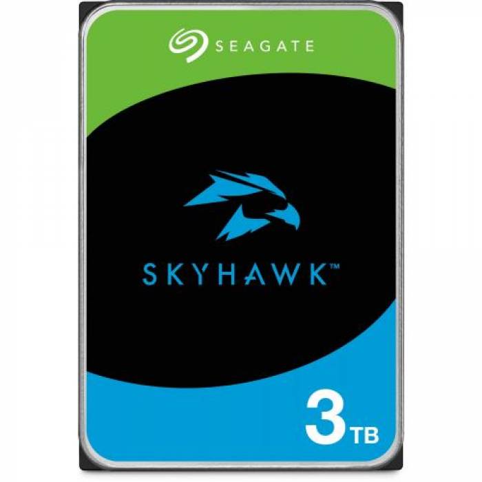 Hard Disk Seagate Skyhawk + Rescue 3TB, SATA3, 256MB, 3.5inch